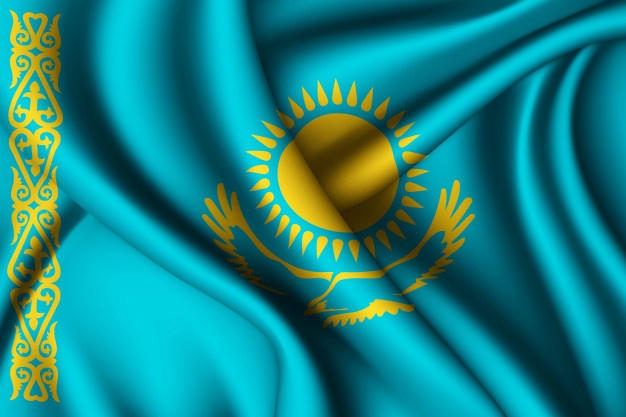 waving silk flag of kazakhstan 97886 4120