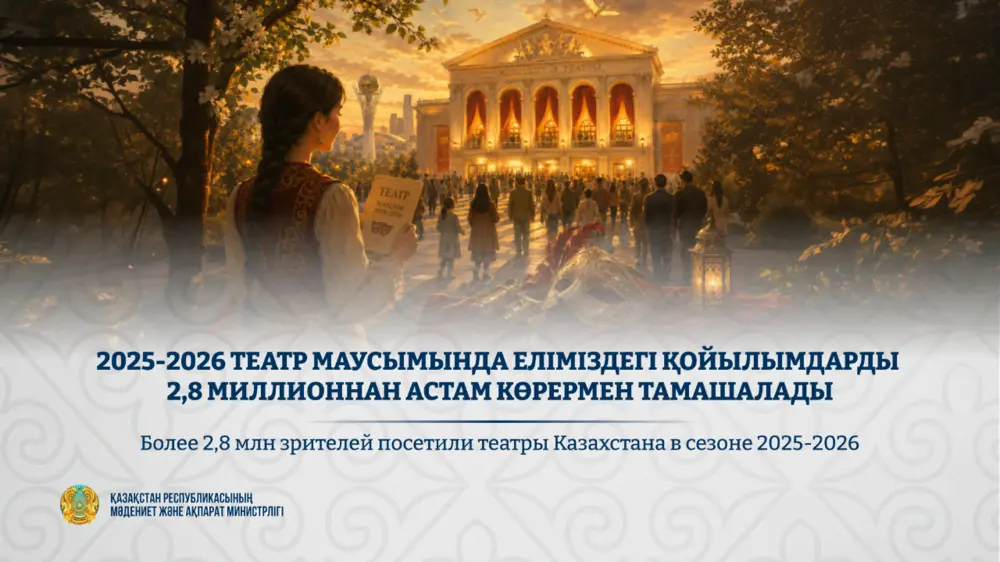 Более 2,8 млн зрителей посетили театры Казахстана в сезоне 2025-2026 1 e483b408a2b909a89a4cbad9f6095358